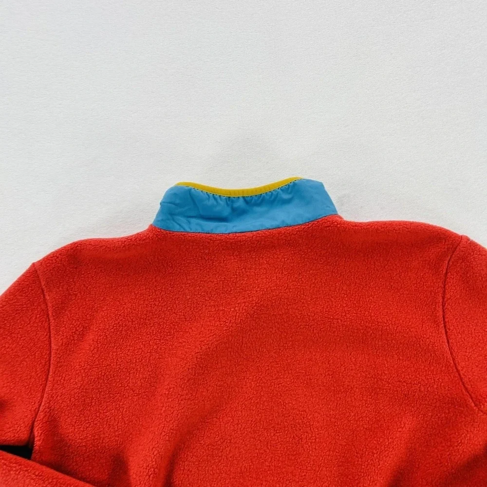 Patagonia Synchilla Fleece Jacket Kids XXL 18 Red Excellent Colorblock Zip 63520